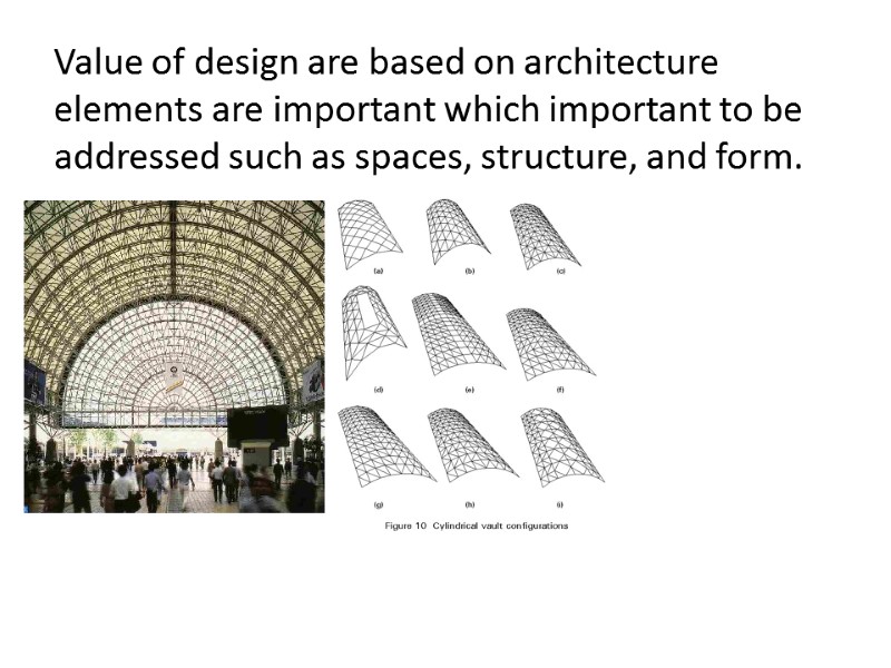 Value of design are based on architecture elements are important which important to be